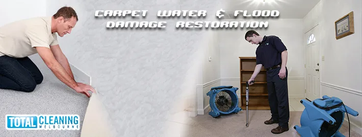 Carpet flood damage - water extraction and drying