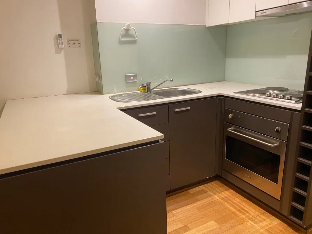 Builders clean - benchtops and splashbacks